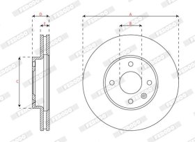 Тормозной диск Ferodo ddf2540c