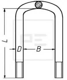 Скоба рессоры PE Automotive 045.032-00A