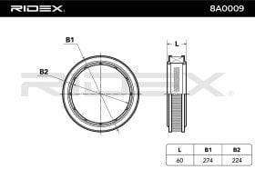 Повітряний фільтр RIDEX 8a0009