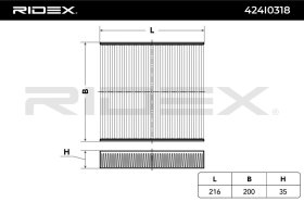 Фильтр салона RIDEX 424i0318