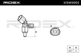 Датчик ABS RIDEX 412w0002