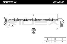 Датчик ABS RIDEX 412w0166