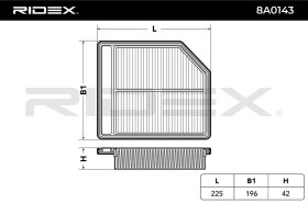 Воздушный фильтр RIDEX 8a0143