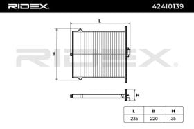 Фільтр салону RIDEX 424i0139