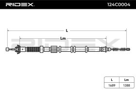 Трос ручного гальма RIDEX 124c0004