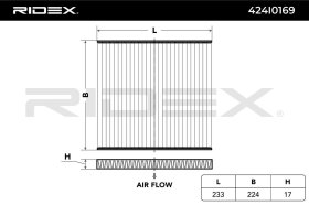 Фильтр салона RIDEX 424i0169