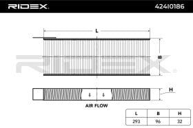 Фильтр салона RIDEX 424i0186