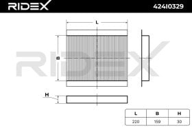 Фильтр салона RIDEX 424i0329