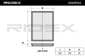 Фильтр салона RIDEX 424i0144