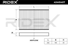 Фільтр салону RIDEX 424i0407