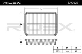 Воздушный фильтр RIDEX 8a0427