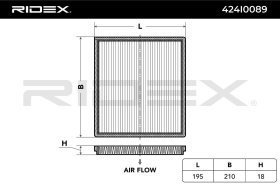 Фильтр салона RIDEX 424i0089