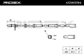 Датчик ABS RIDEX 412w0194