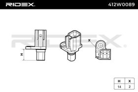 Датчик ABS RIDEX 412w0089