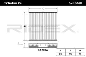 Фильтр салона RIDEX 424i0081