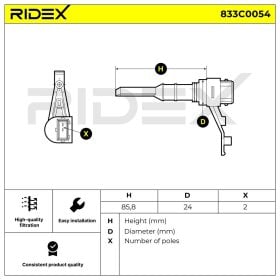 Датчик скорости RIDEX 833c0054