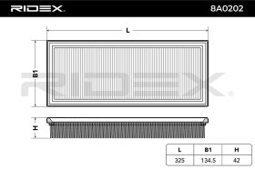 Воздушный фильтр RIDEX 8a0202