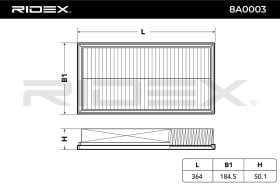 Воздушный фильтр RIDEX 8a0003