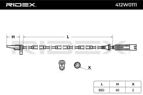 Датчик ABS RIDEX 412w0111