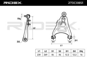 Важіль підвіски RIDEX 273c0851