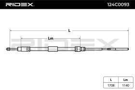 Трос ручного тормоза RIDEX 124c0093