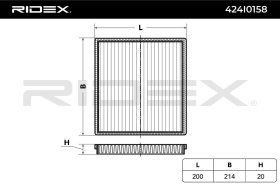 Фильтр салона RIDEX 424i0158