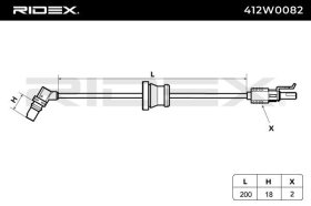 Датчик ABS RIDEX 412w0082