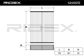 Фильтр салона RIDEX 424i0212