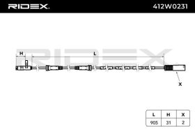 Датчик ABS RIDEX 412w0231