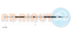 Трос ручного гальма Adriauto 030266