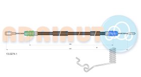 Трос ручного тормоза Adriauto 1302741