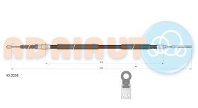 Трос ручного тормоза Adriauto 430206