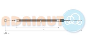 Трос ручного тормоза Adriauto 1102941