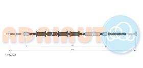 Трос ручного тормоза Adriauto 1102391