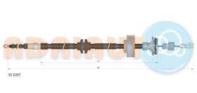 Трос ручного тормоза Adriauto 050267