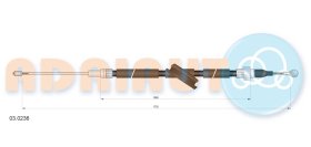 Трос ручного тормоза Adriauto 030236