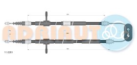 Трос ручного гальма Adriauto 110261