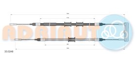 Трос ручного тормоза Adriauto 330249