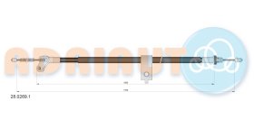 Трос ручного тормоза Adriauto 2802691