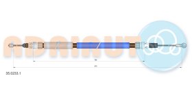 Трос ручного тормоза Adriauto 3502331