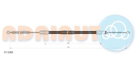 Трос ручного тормоза Adriauto 070268