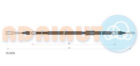 Трос ручного тормоза Adriauto 030234