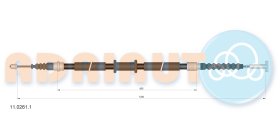 Трос ручного тормоза Adriauto 1102611