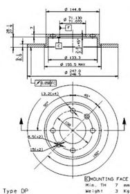 Тормозной диск Brembo 08.9719.11