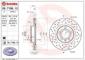 Гальмівний диск Brembo 09.7196.1X