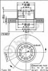 Тормозной диск Brembo 09.8573.10