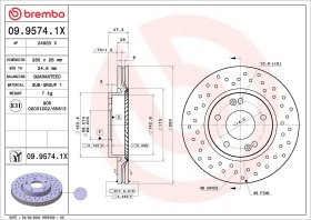 Тормозной диск Brembo 0995741x