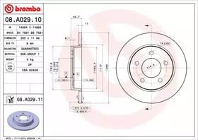 Тормозной диск Brembo 08A02911