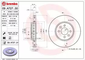Тормозной диск Brembo 09A72731