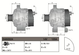Генератор Denso dan3024